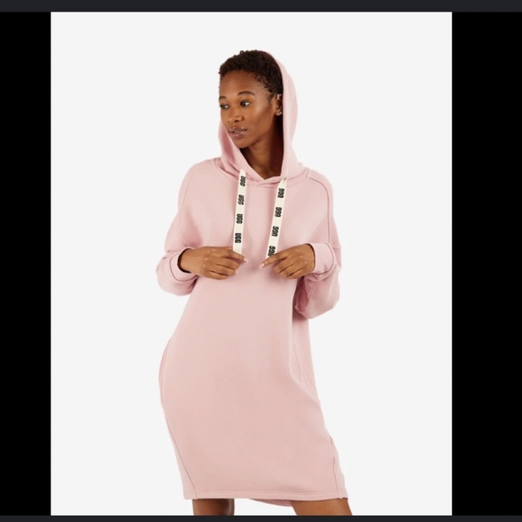 NWT UGG Women's Aderyn Brushed Fleece Hoodie Dress LV5 Clay Pink Medium - Picture 2 of 3